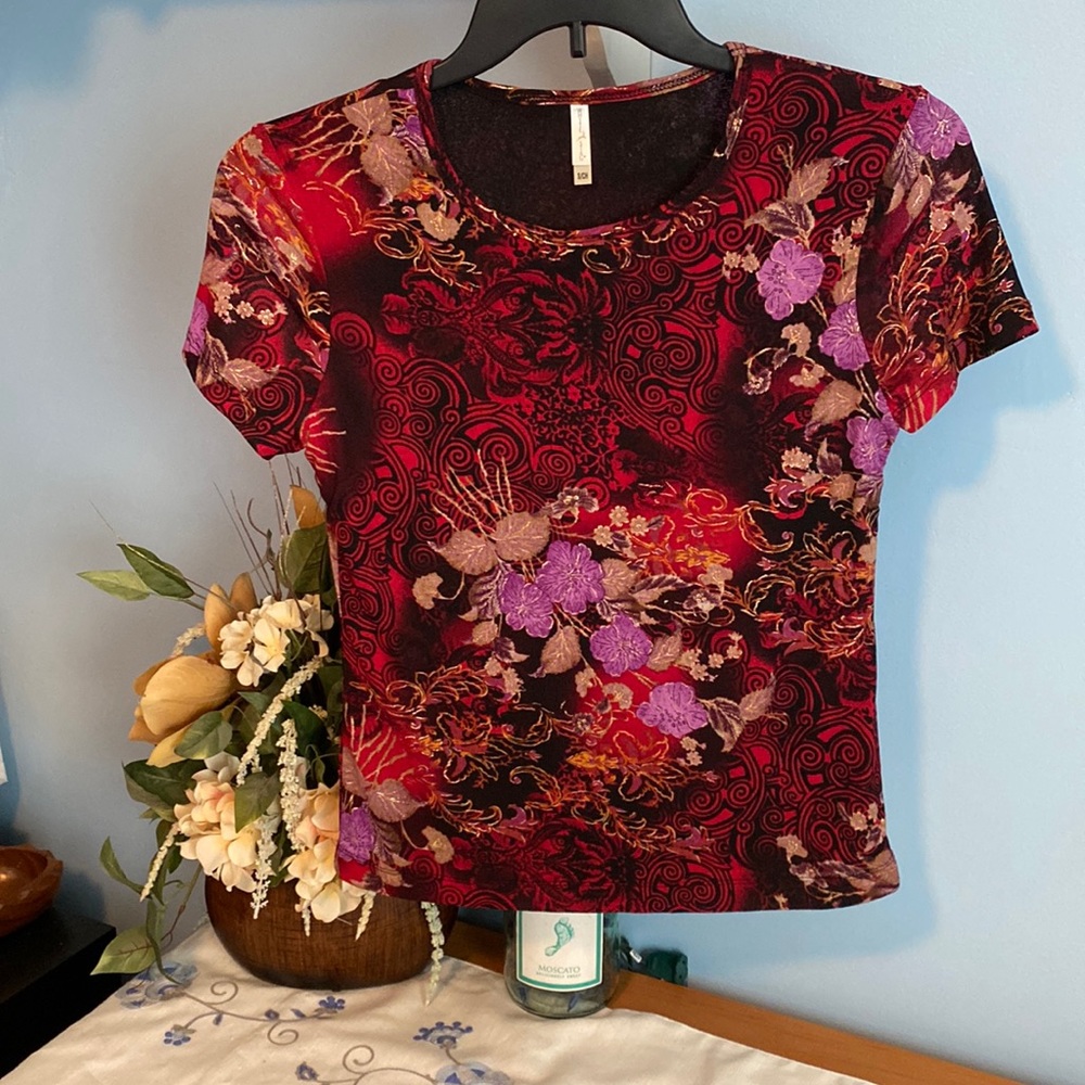 Paisley and floral dress shirt